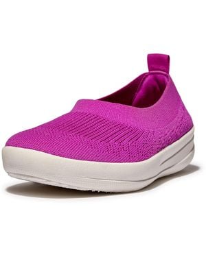 Fitflop Uberknit Slip-on Ballerina - Purple