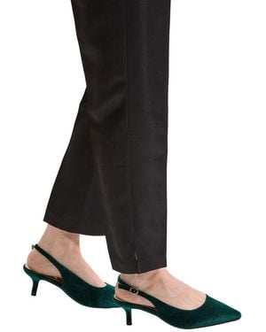 Dorothy Perkins Wide Fit Dova Velvet Slingback Kitten Heel Court Shoes - Black