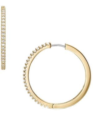 Fossil Sutton Gold Stainless Steel Earring - Metallic
