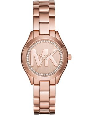 Michael Kors Ladies Mini Slim Runway Watch Mk3549 - Pink