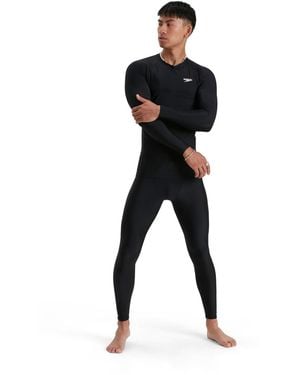 Speedo Long Sleeve Rash Top Maglietta in Neoprene - Nero