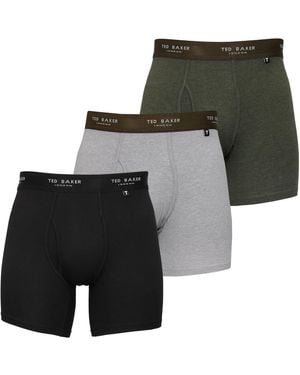 Ted Baker Pack Boxer Briefs - Black/grey Heather/park