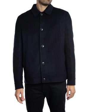 Ted Baker Uomo Giacca Con Colletto In Lana Sharpow - Blu