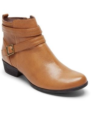 Rockport Womens Carly Strap Ankle Boot - Brown