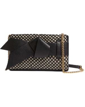Ted Baker Jeesie Bow Canvas Clutch Bag Black - Nero