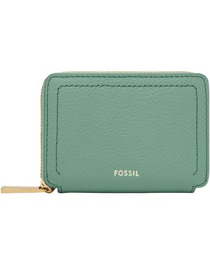 Fossil Logan Zip Card Case - Green