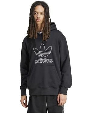 adidas Originals Felpa con cappuccio Outline Trefoil Nero