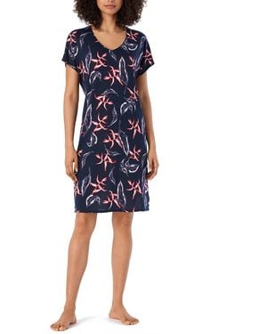 Schiesser Sleepshirt 1/2 Arm Nachthemd - Blau