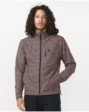 Rip Curl Elite Anti Series Hooded Wind Breaker - Brown