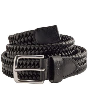 Levi's Stretch Braid Belt Cinturón de Piel de composición - Negro