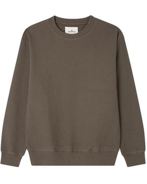 Springfield Waffle Structure Jersey L/S Ribbed Cuffs Sudadera - Marrón