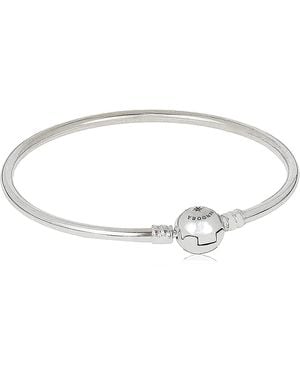 PANDORA Women Silver Bangle - 598047ccz-19 - Black