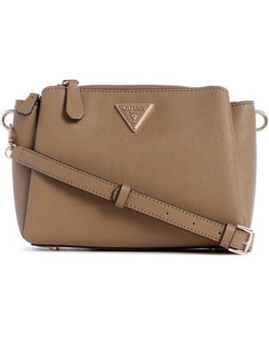 Guess Borsa a tracolla Noelle a triplo scomparto - Marrone