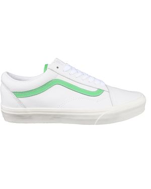 Vans Old Skool Trainers Leather White - Black
