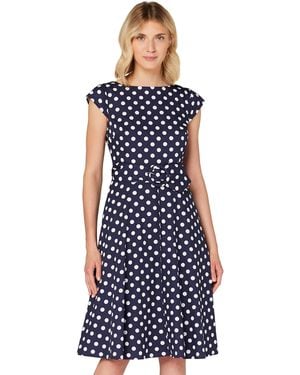 TRUTH & FABLE Midi Cotton A-line - Blue