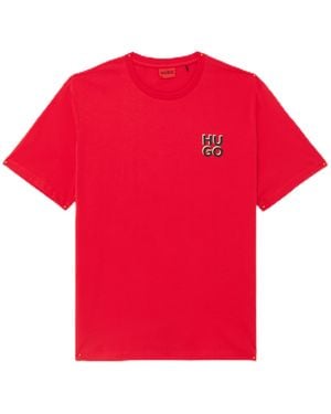 HUGO Dimoniti T Shirt - Red