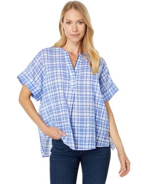 Tommy Hilfiger Short Sleeve Popover Shirt - Blue