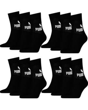 PUMA Short Crew Sport Socken Elements im 12er Pack 43-46 - Schwarz