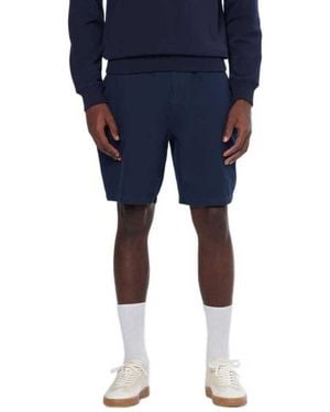 Scotch & Soda CORE-Fave-Cotton-Linen Twill Bermuda Shorts - Blau