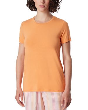 Schiesser Schlafshirt Kurzarm Modal-Mix + Relax Pyjamaoberteil - Orange