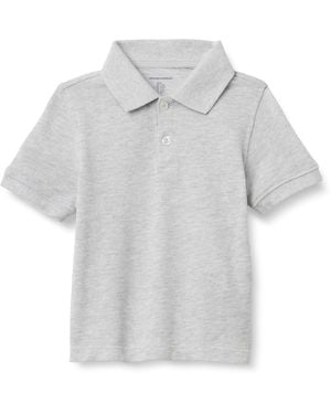 Amazon Essentials Polo de Uniforme de Piqué de ga Corta Niño - Gris
