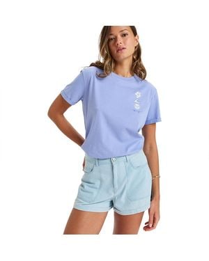 Roxy Oceanregular Art Short Sleeve T-shirt Xl Blue