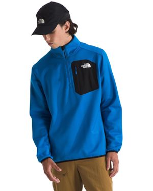 The North Face NF0A897D16Y M Crest 1/4 Zip Maglia Lunga Uomo Hero Blue/TNF Black Taglia XL