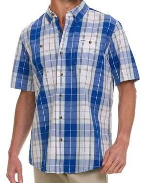 Wrangler Plaid Short Sleeve Casual - Blue