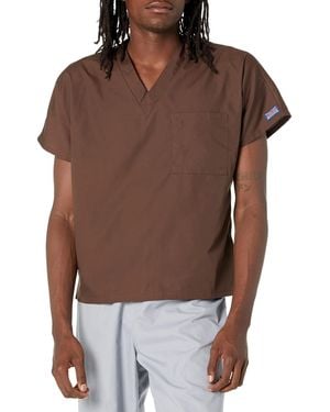 CHEROKEE S Originals V-neck Medical-scrubs-shirts - Brown