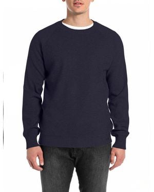 Replay Uk4465 Pullover - Blu