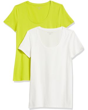 Amazon Essentials T-Shirt con iche Cirte e Scollo Ampio dalla vestibilità Classica - Multicolore
