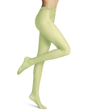 FALKE Strumpfhose Dot 15 DEN W Ti transparent gemustert 1 Stück - Grün