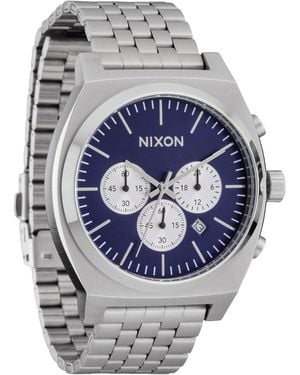 Nixon Time Teller Chrono A972-100m Water Resistant Analog Chronograph Watch - Grey