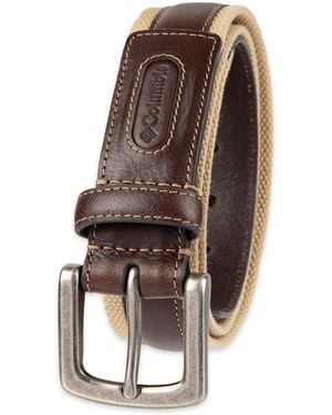 Columbia 1 3/8 In. Washed Cotton Belt,khaki,32 - Brown