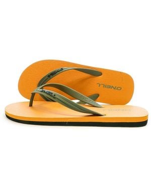 O'neill Sportswear Orange Flip Flops Profile Small - Yellow
