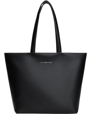 Tommy Hilfiger Th Logotape Tote Aw0aw17693 Tote - Black