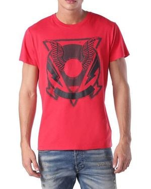 DIESEL T-CLAR T-shirt à col rond pour homme - Rouge