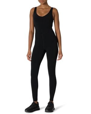 Amazon Essentials Active Formflex Buttery Soft One Piece Full Length Leggings Jumpsuit With Built-in Bra - Black