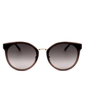 Swarovski SK0296-K Occhiali da sole rotondi in acetato e metallo per donna - Marrone