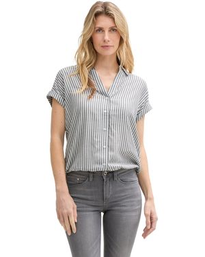Tom Tailor Bluse mit Muster - Grau
