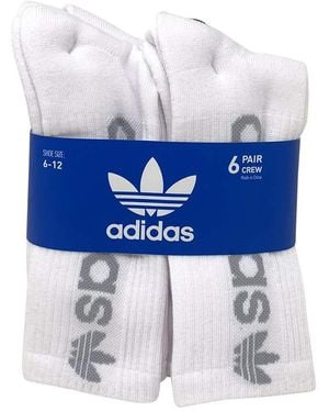 adidas Athletic Sport Moisture Wicking Cushioned Crew Socks 6-pack/ 6-pair - Blue