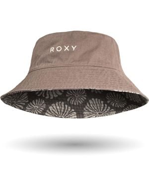 Roxy Jasmine Paradise Reversible Bucket Hat - Brown