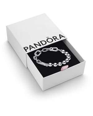 PANDORA Me Metal Bead & Link Chain Bracelet - White