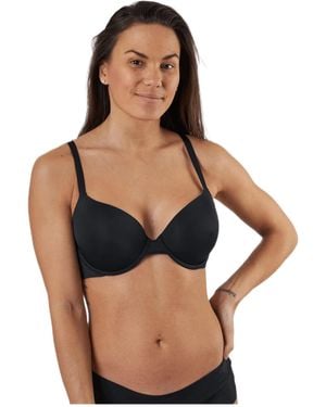 Calvin Klein Lightly Lined Demi-cup Bra With Underwire - Black