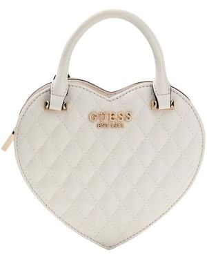 Guess Borsetta borsa a tracolla Atabey Heart Bag Cream White avorio - Bianco