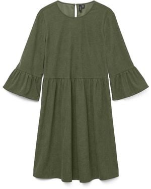 Vero Moda Female Kleid VMVILJA Samtkleid - Grün