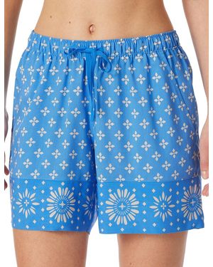 Schiesser Schlafhose kurz Webhose-Mix + Relax Pyjamaunterteil - Blau