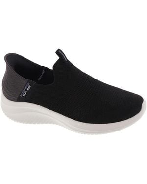 Skechers Hands Free Slip Ins Ultra Flex 3.0 Smooth Step Sneaker - Black