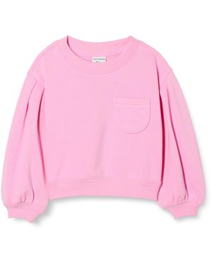 Amazon Essentials Sudadera de ga Fruncida con Bolsillo Niña - Rosa