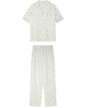 Women'secret Long Pyjama Weekly Hope Pijamas - Blanco